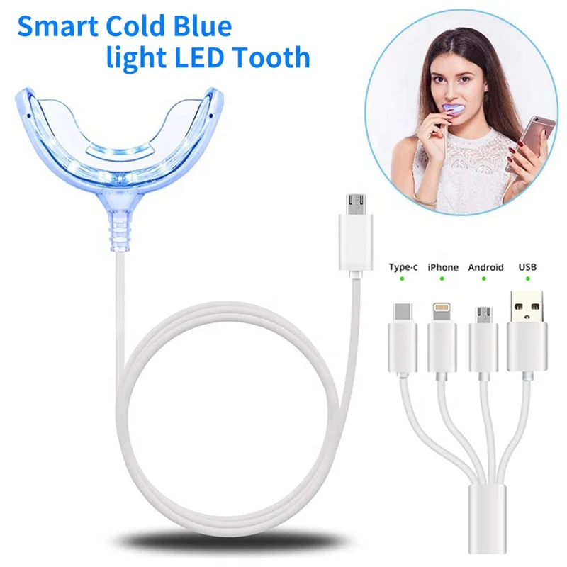 Smart LED Teeth Whitening Device 4 USB Ports Waterproof Blue Light Dental Whitening Instrument Teeth Whitening Device Equipment
Smart LED Teeth Whitening Device 4 USB Ports Waterproof Blue Light Dental Whitening Instrument Teeth Whitening Device Equipment