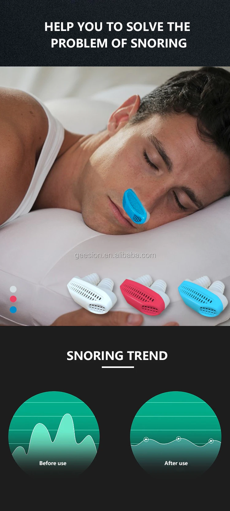 2 In 1 Anti Snoring Solution Stop Snoring Device Air Purifier For Home