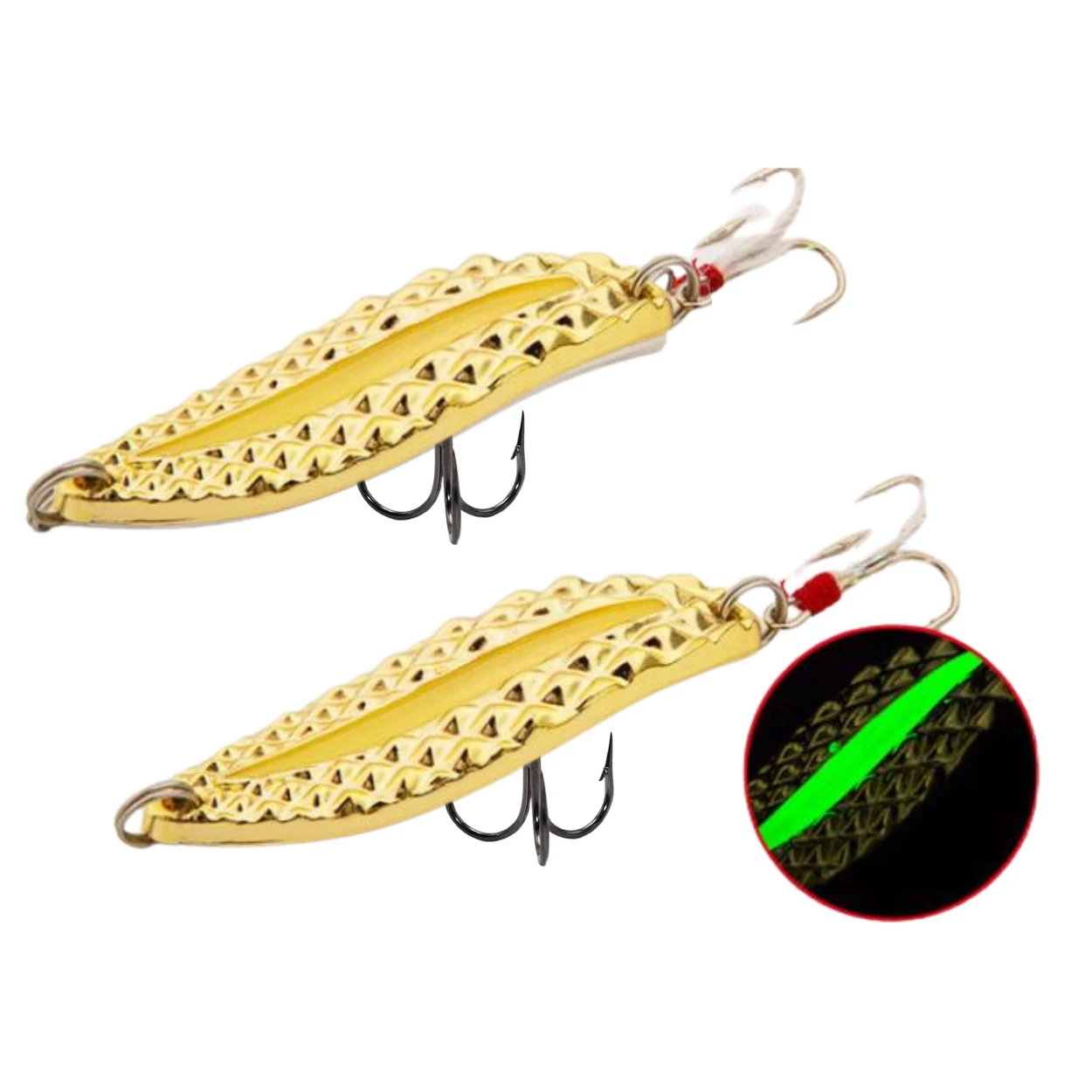 Luminous Hard Fishing Lures Metal Fishing Spoons Hard Baits Lures Spinner Baits with High Carbon Steel Hook
Luminous Hard Fishing Lures Metal Fishing Spoons Hard Baits Lures Spinner Baits with High Carbon Steel Hook