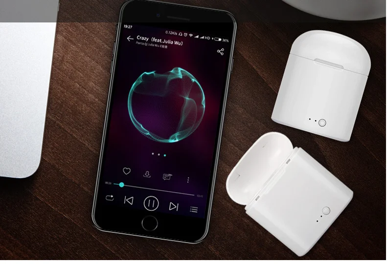 free shipping i7s wireless earbuds earphone headphone with charging case - ANKUX.COM