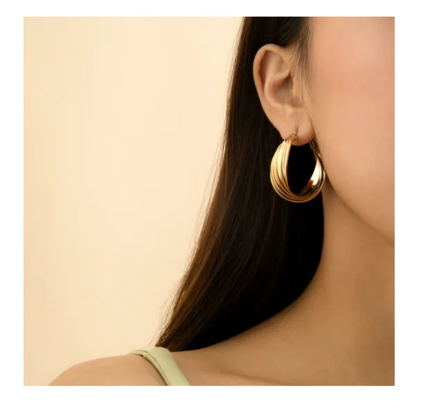 New Arrivals High Quality women's irregular round hoop earring new design earrings 
New Arrivals High Quality women's irregular round hoop earring new design earrings