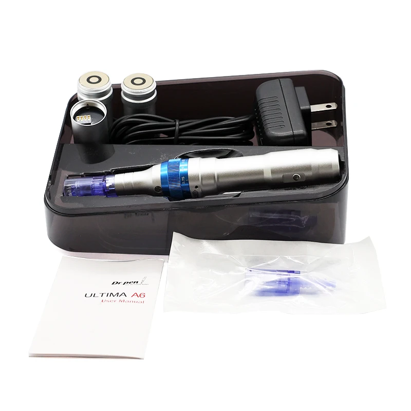 High Quality Electric Rechargeable Microneedling Pen With Cartridge Medical Titanium Needle Professional Ultima A6 Derma Pen, Silver
High Quality Electric Rechargeable Microneedling Pen With Cartridge Medical Titanium Needle Professional Ultima A6 Derma Pen, Silver