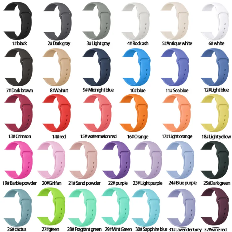 Made In China Superior Quality Easy Install 38/40mm 42/44mm iwatch Band Silicone Band For apple Watch, Multi colors
Made In China Superior Quality Easy Install 38/40mm 42/44mm iwatch Band Silicone Band For apple Watch, Multi colors