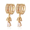 Saudi italian antique white zricona fashion alloy jewelry big hoop gold plated simple earring tops design