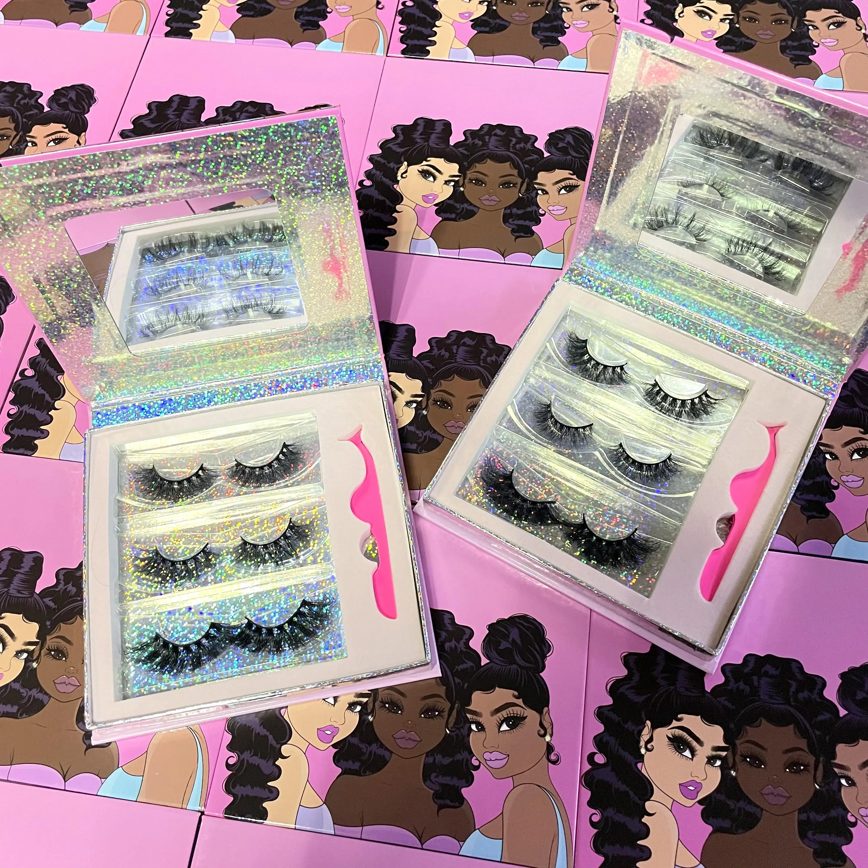 Wholesale 20mm real mink fluffy full strip lashes boxes wispy 3d mink eyelash tweezers book packaging set vendors, Natural black
Wholesale 20mm real mink fluffy full strip lashes boxes wispy 3d mink eyelash tweezers book packaging set vendors, Natural black