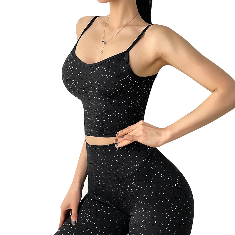 Women Ultra Soft Stretchy Compression Starry Foil Print Training Leggings and Bra Set
Women Ultra Soft Stretchy Compression Starry Foil Print Training Leggings and Bra Set