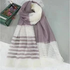 Shawl Silk Scarf Shawl 2020 New Arrival Horizontal Stripes Beach Shawl Gold Thread Lurex Shining Silk Scarf