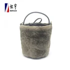 Custom Black Short Handle Cotton Basket Type Ladies Handbags Shoulder Bags In China