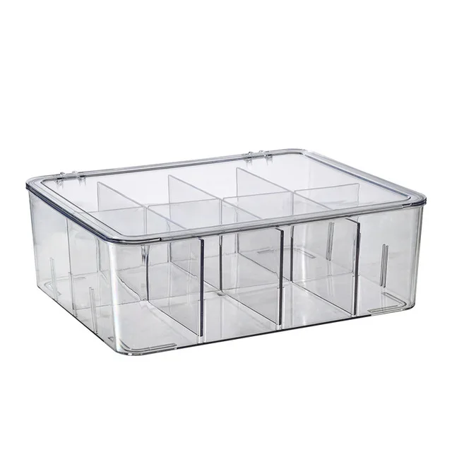 Amazon Hot-sale 8 Partitions Transparent Plastic Storage Clear Fridge Box Refrigerator Box Storage Bins With Lid
Amazon Hot-sale 8 Partitions Transparent Plastic Storage Clear Fridge Box Refrigerator Box Storage Bins With Lid