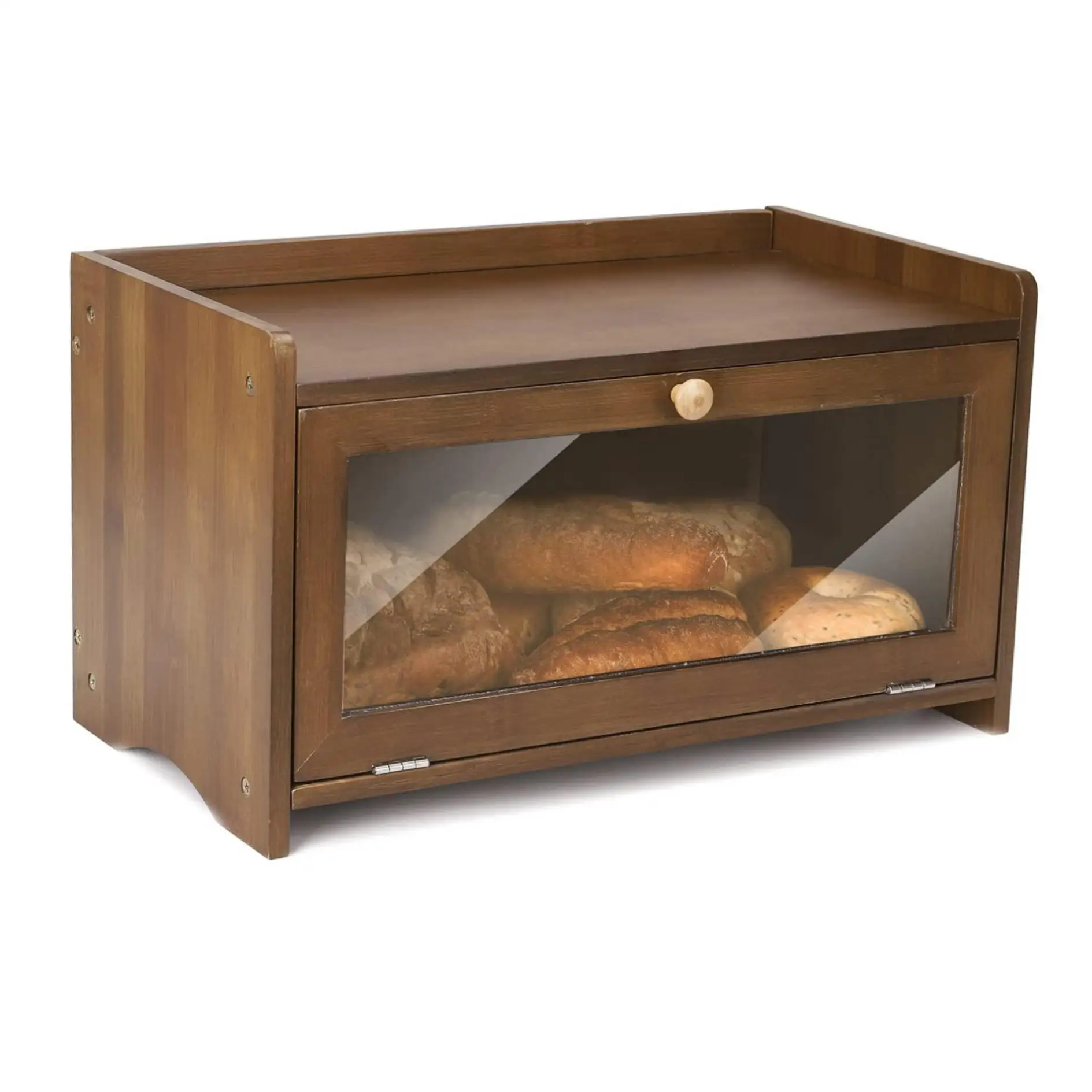 Bamboo Bread Box with Raised Edge Small Bread Boxes for Kitchen Counter Bamboo Capacity Food Storage (Brown)
Bamboo Bread Box with Raised Edge Small Bread Boxes for Kitchen Counter Bamboo Capacity Food Storage (Brown)