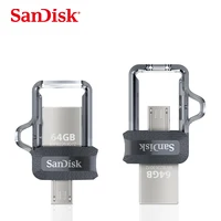 

SanDisk SDDD3 USB 3.0 OTG Flash Drive 32GB 16GB Dual Pen Drive 128GB 64GB PenDrive flash disk for Android phone tablet PC