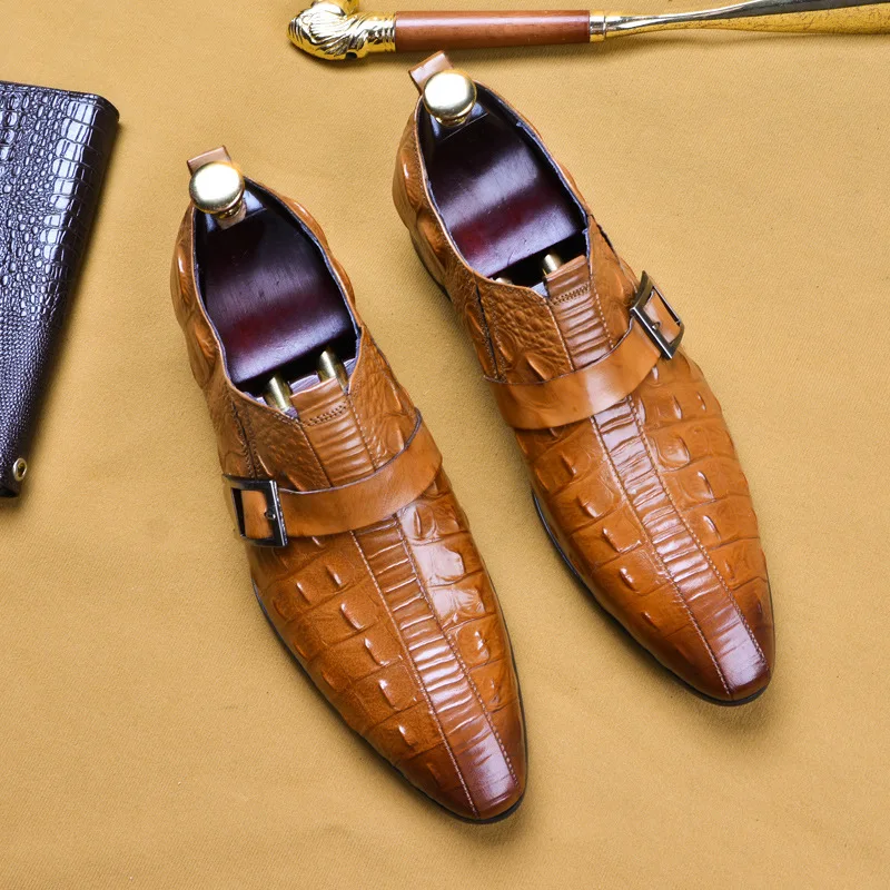 Luxury handmade men's strap dress shoes genuine cow leather pointed toe formal office Dress shoes for Male buckle strap flats
Luxury handmade men's strap dress shoes genuine cow leather pointed toe formal office Dress shoes for Male buckle strap flats