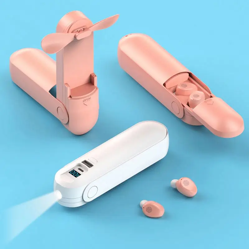 F7 TWS 3 in 1 Muliti function mini fan power bank charging phone and led flashlight wireless earphone headphones
F7 TWS 3 in 1 Muliti function mini fan power bank charging phone and led flashlight wireless earphone headphones