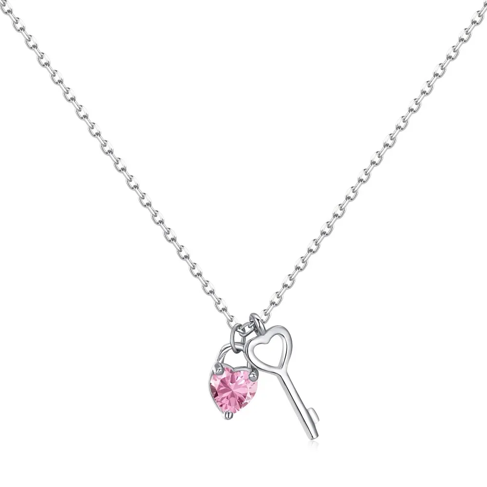 Dylam 925 Sterling Silver Layer Heart-Shaped Lock Necklace Jewelry 18K Gold Key Padlock Pendant Necklace Women Beaded Chain
Dylam 925 Sterling Silver Layer Heart-Shaped Lock Necklace Jewelry 18K Gold Key Padlock Pendant Necklace Women Beaded Chain