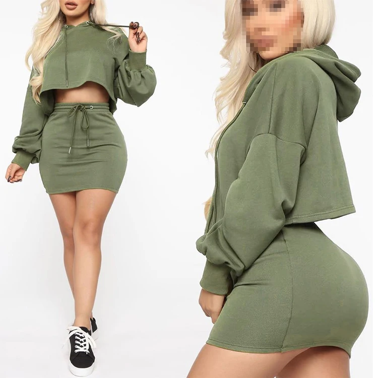 2019 Fashion Clothing For Women Print Pleated Short Skirt Skirt Set