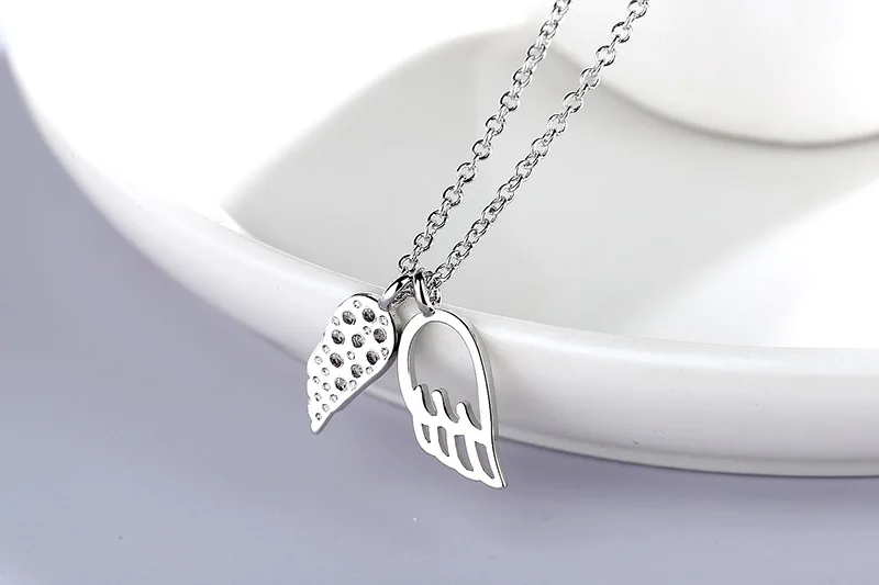 new fancy china jewellery jewelry silver 925 angel wings necklace cheap pendant necklace