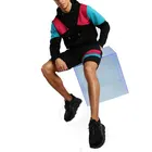 Wholesale Pullover Hoodie Color Block Short Hooded Tracksuit Set for Men
