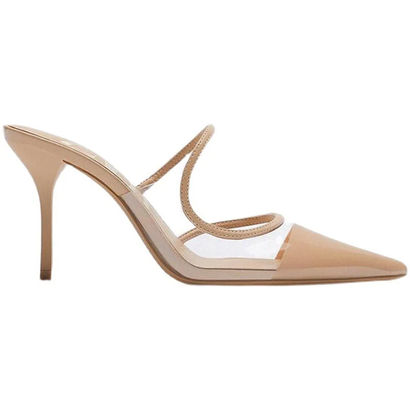 Summer Women's Shoes Elegant Plastic High-heeled Splicing Pointed Thin Sandals Heeled Sandals
Summer Women's Shoes Elegant Plastic High-heeled Splicing Pointed Thin Sandals Heeled Sandals