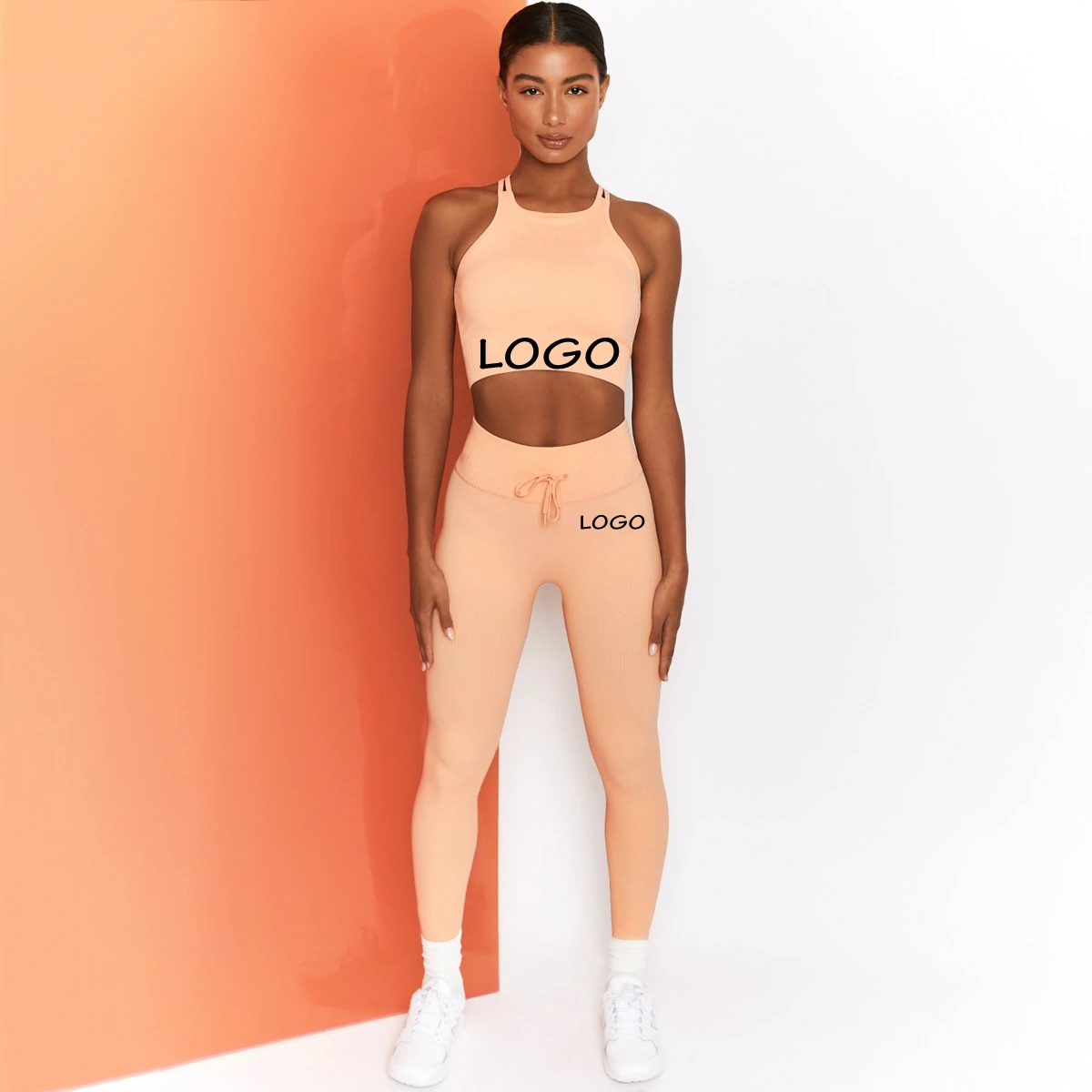 New Fashion Women Fitness Shockproof Sports Bra And Seamless Laced Up Leggings Gym Sexy Sports Yoga Set
New Fashion Women Fitness Shockproof Sports Bra And Seamless Laced Up Leggings Gym Sexy Sports Yoga Set