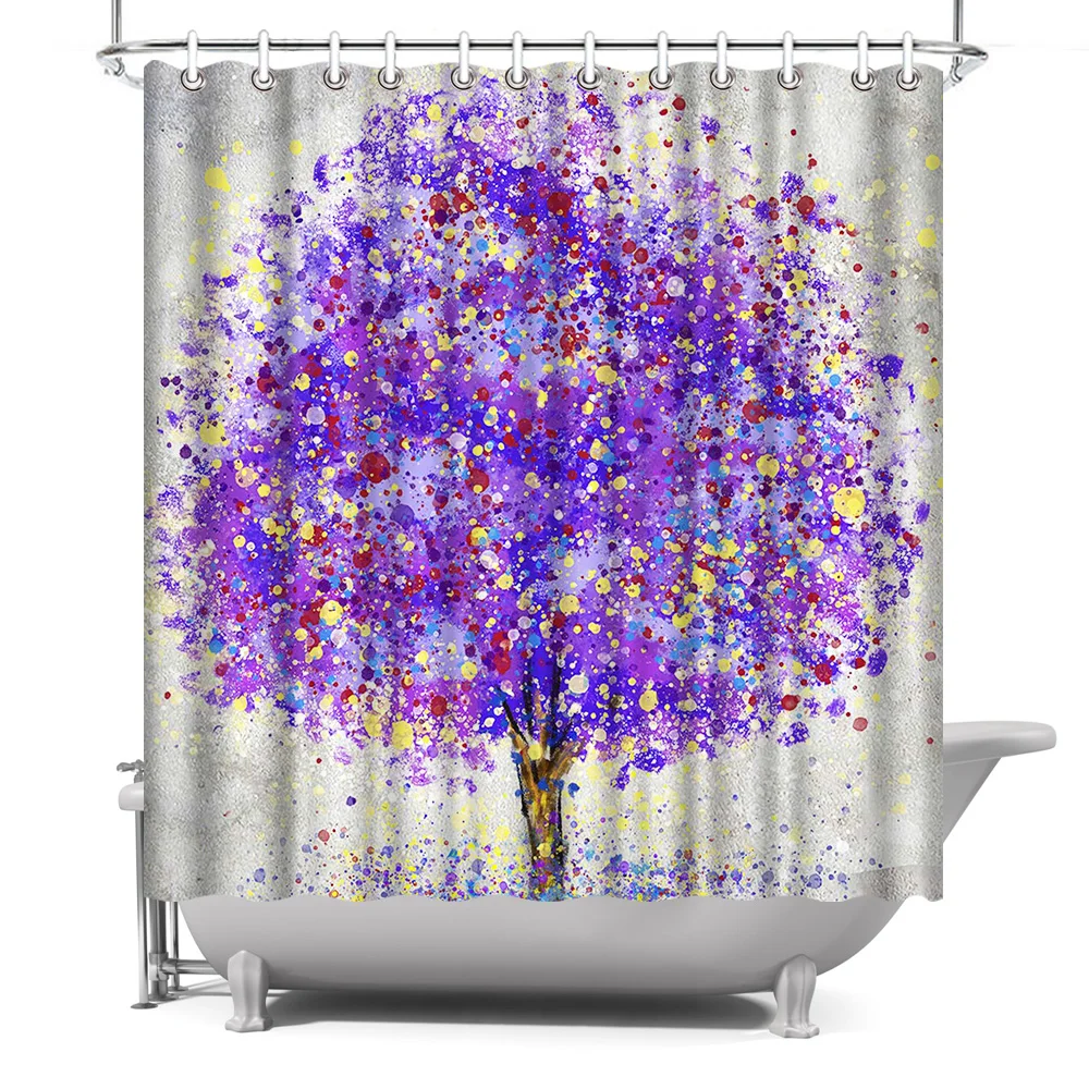 Popular Waterproof Multicolored purple heartTree Design Shower Curtain Bath Curtain with Hooks, Customized color
Popular Waterproof Multicolored purple heartTree Design Shower Curtain Bath Curtain with Hooks, Customized color
