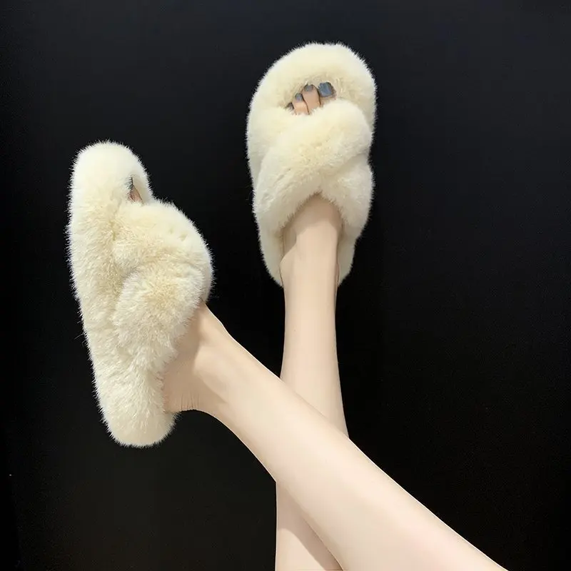 Cross Faux Flat Furry for Women Cheap Fluffy House Bedroom Wholesale Slipper Slide Women Fur Slippers
Cross Faux Flat Furry for Women Cheap Fluffy House Bedroom Wholesale Slipper Slide Women Fur Slippers