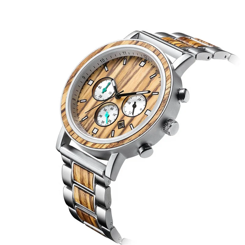 Classic handmade waterproof men wood watch custom logo Timepieces Chronograph Watch, 2 color in stock
Classic handmade waterproof men wood watch custom logo Timepieces Chronograph Watch, 2 color in stock