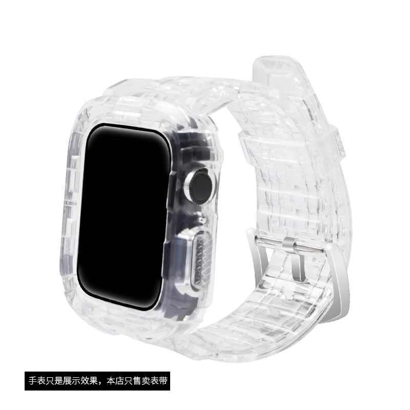 New Case+Strap For Apple Watch Band 5 4 3 44mm 40mm Soft Transparent Silicone Bracelet RubberBand For IWatch Series 6 5, Black,white,blue,red,pink
New Case+Strap For Apple Watch Band 5 4 3 44mm 40mm Soft Transparent Silicone Bracelet RubberBand For IWatch Series 6 5, Black,white,blue,red,pink