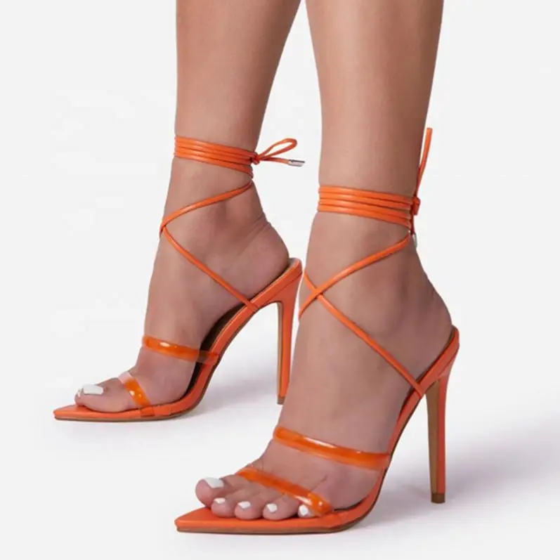 Hot Sale Cross Strap Lace Up Sexy High Heel Women Sandals Clear Upper 2021 Summer, Green,orange
Hot Sale Cross Strap Lace Up Sexy High Heel Women Sandals Clear Upper 2021 Summer, Green,orange