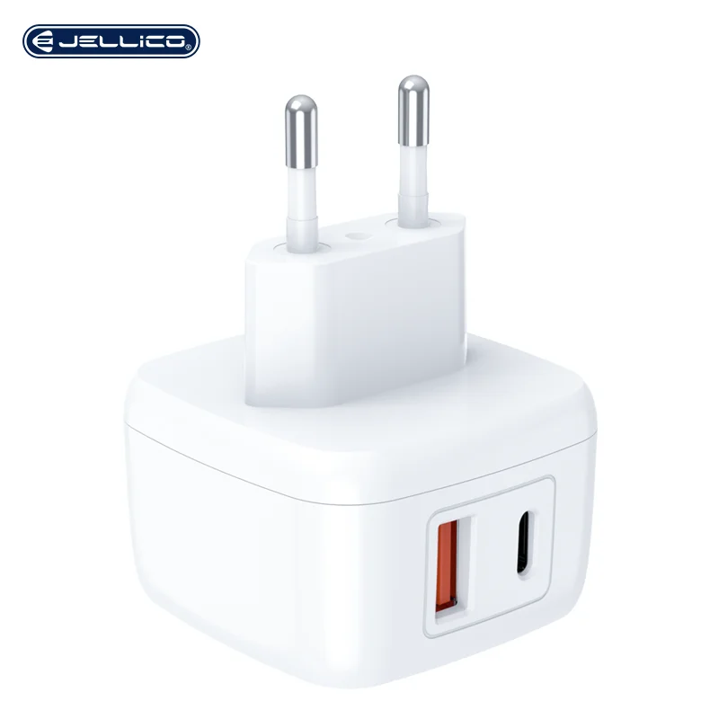 New Style Europe Pin High Quality Mobile Phone Charger PD QC 18W Dual Port Fast Charging USB Type-C Charger, White
New Style Europe Pin High Quality Mobile Phone Charger PD QC 18W Dual Port Fast Charging USB Type-C Charger, White