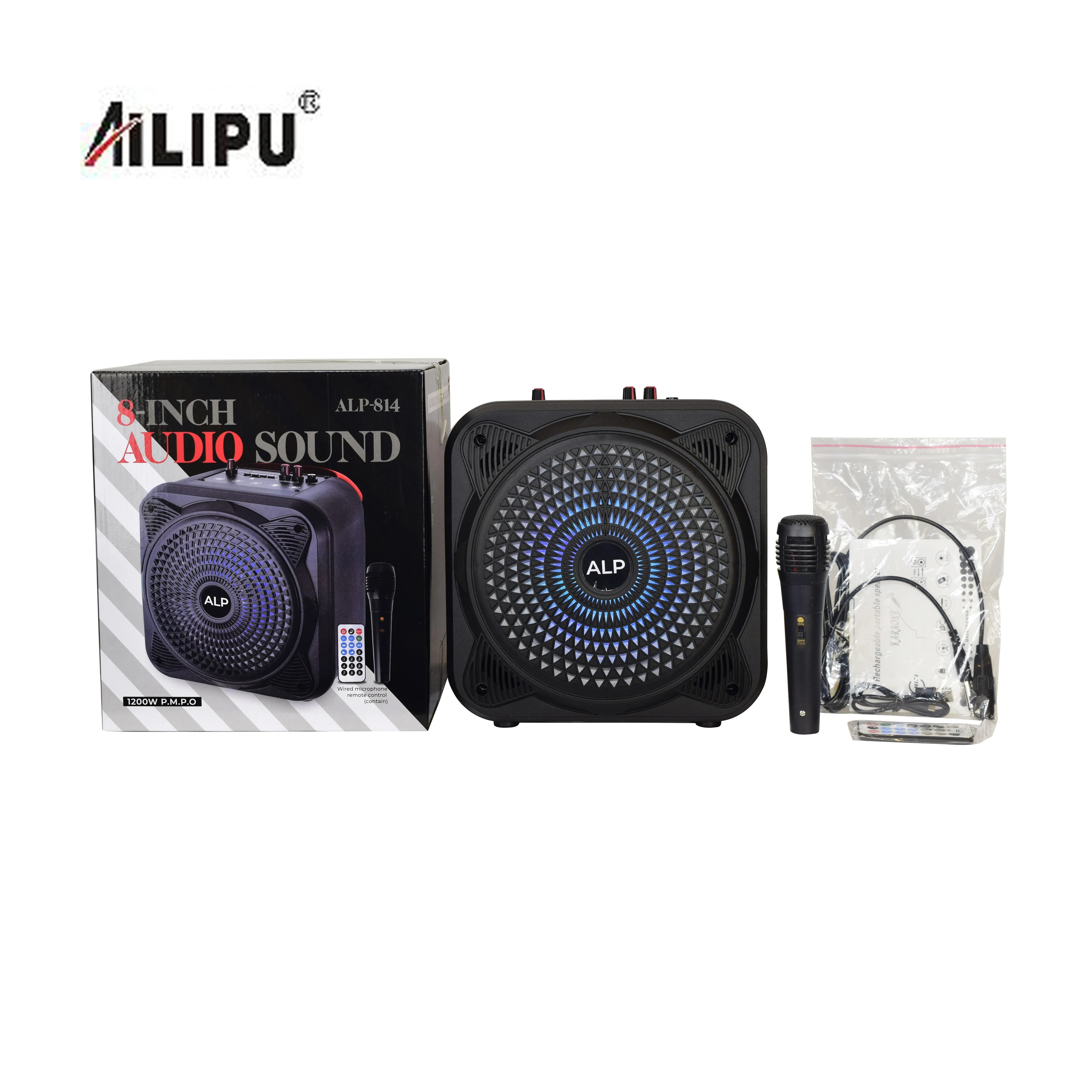 8 Inch Active Portable Audio BT Speaker, Plastic Speaker with wired mic and remote, Black/blue/red
8 Inch Active Portable Audio BT Speaker, Plastic Speaker with wired mic and remote, Black/blue/red