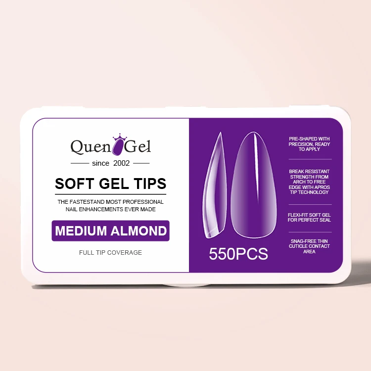

Private Label Full Tip Medium Almond Soft Gel Tips 100pcs xxl Coffin Tapered Square Extra Long C Curve Nail Tips Bulk, Transparent ,matt ,nature