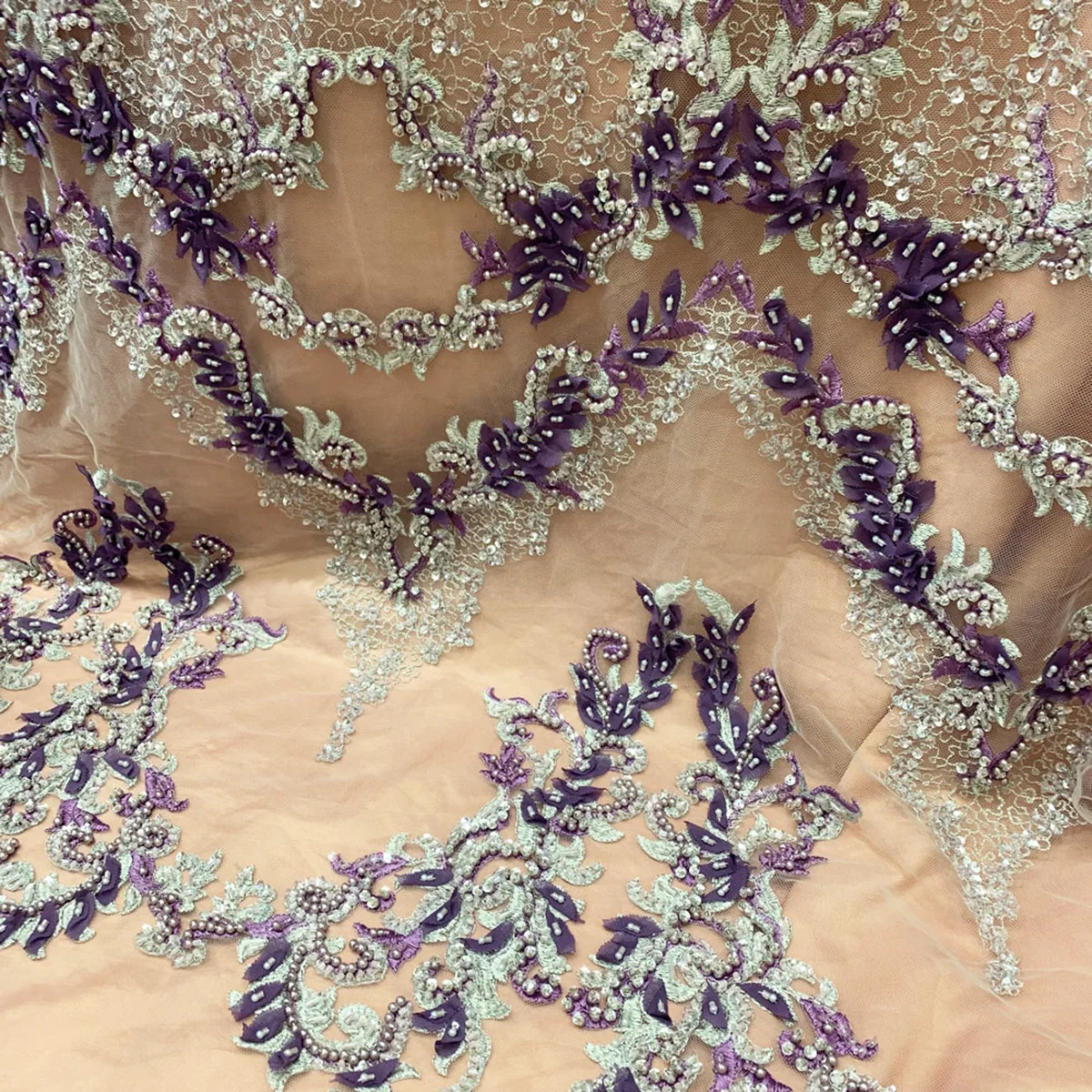 2020 Best Price Purple Handmade Crystal Beaded Lace Fabric For Nigerian Lady Dress Trim With Sequin French Embroidery Mesh Tulle
2020 Best Price Purple Handmade Crystal Beaded Lace Fabric For Nigerian Lady Dress Trim With Sequin French Embroidery Mesh Tulle