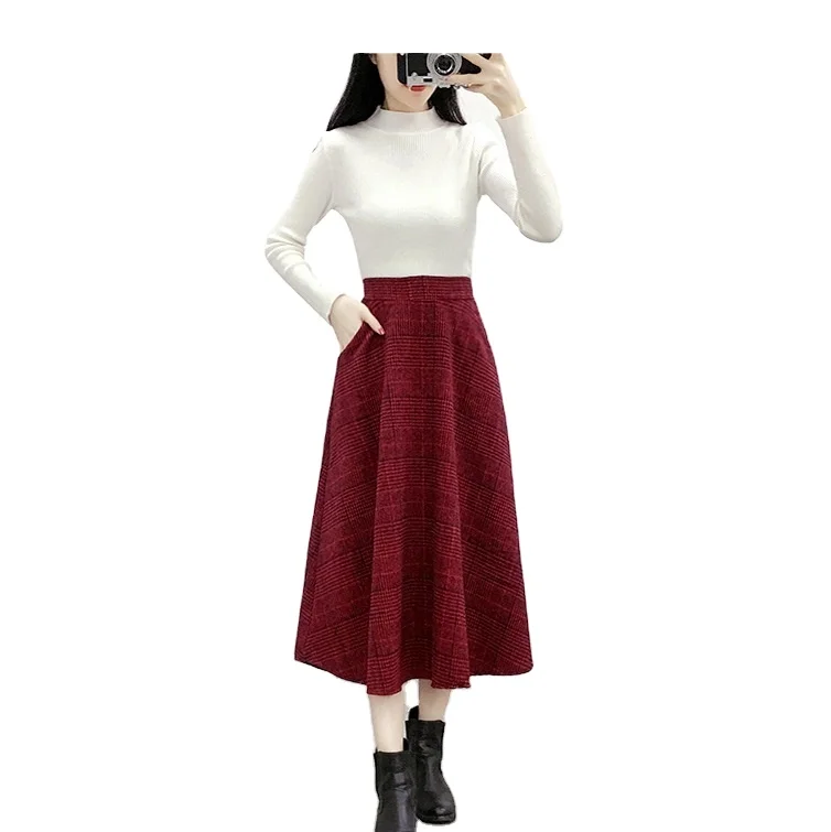 winter new half-length plaid woolen skirt autumn and winter high waist a-line large skirt winter skirt
winter new half-length plaid woolen skirt autumn and winter high waist a-line large skirt winter skirt