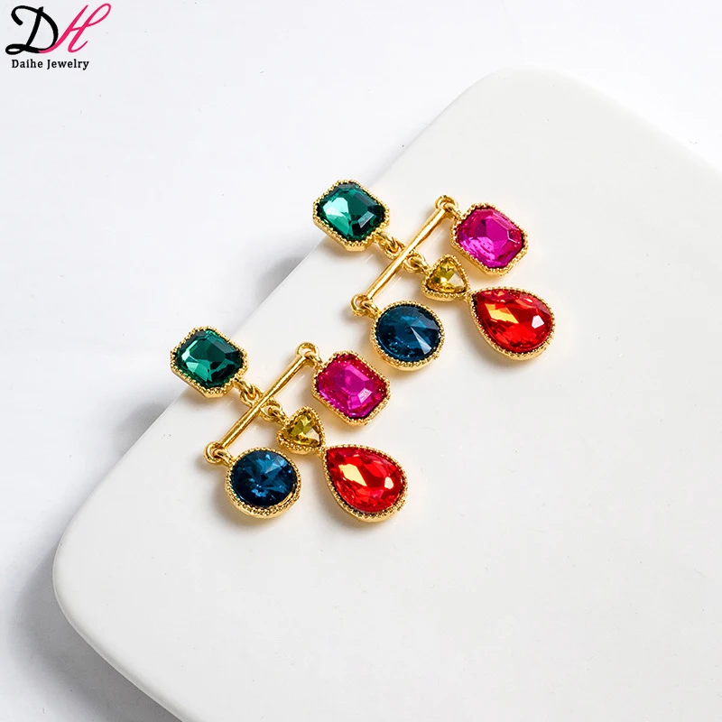 Vintage Luxury Crystal Drop Diamond Earrings Colorful Cross Large Rhinestone Earrings, As pictures
Vintage Luxury Crystal Drop Diamond Earrings Colorful Cross Large Rhinestone Earrings, As pictures
