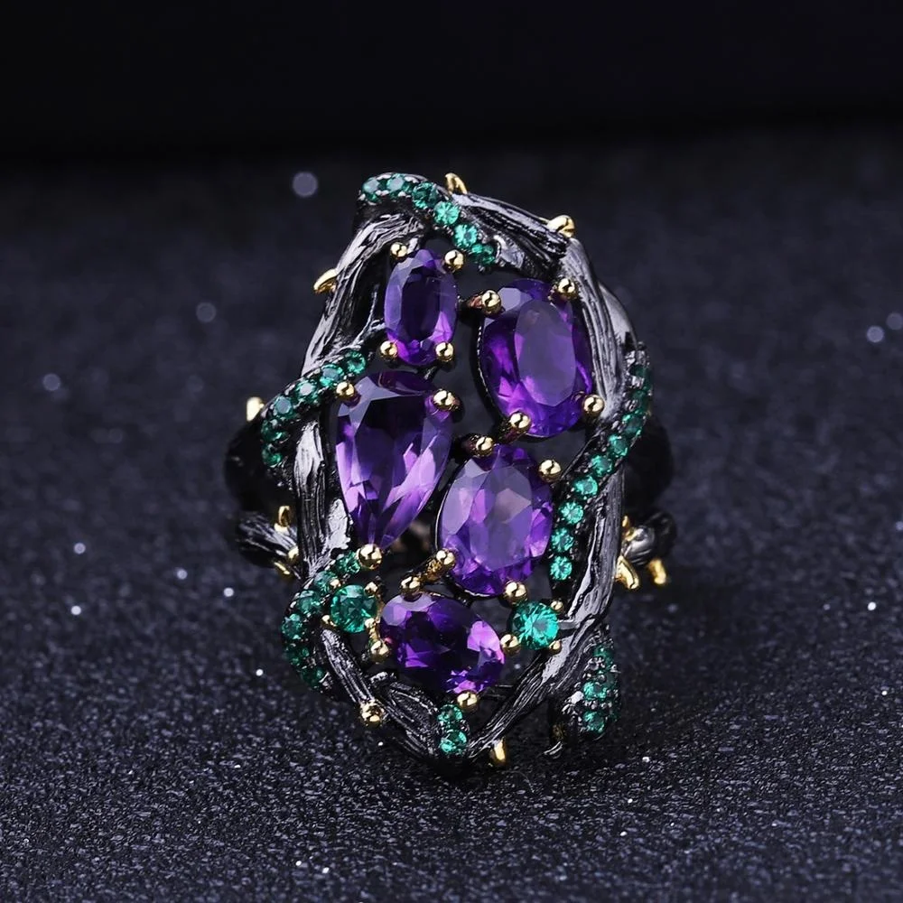 Abiding Design 925 Sterling Silver Natural Stone Ring Handmade Jewelry Amethyst Finger Rings For Women
Abiding Design 925 Sterling Silver Natural Stone Ring Handmade Jewelry Amethyst Finger Rings For Women