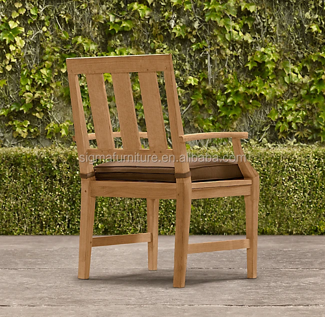 simple style garden outdoor furniture patio furniture teak rectangular dining table and chairs dining set
