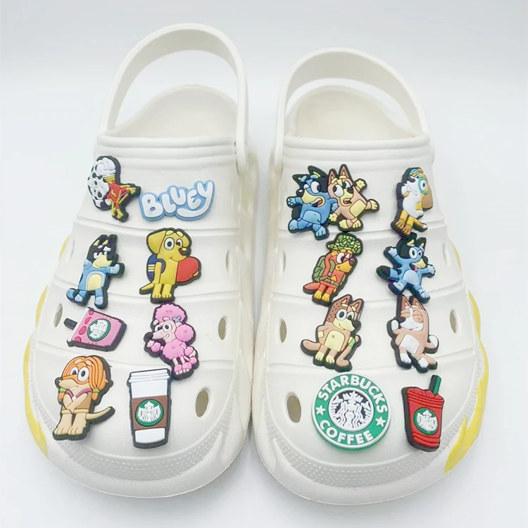 Wholesale Australia Anime Cartoon Bluey Kids shoe decoration croc charms for Croc Shoes Accessories
Wholesale Australia Anime Cartoon Bluey Kids shoe decoration croc charms for Croc Shoes Accessories