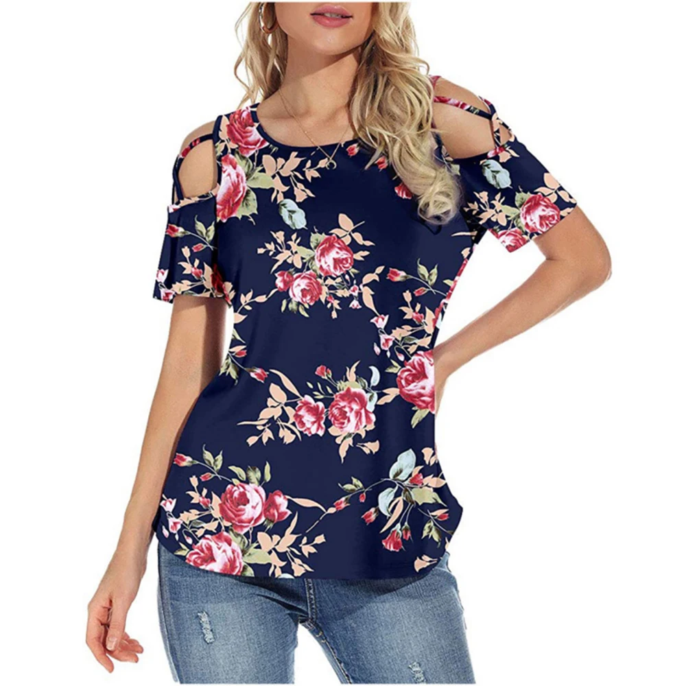 Floral Printing Criss Cross Hollow Out Shoulder Women's Top Loose Curve Hem Female Blouses 2021 Summer Long Sleeve Blouse
Floral Printing Criss Cross Hollow Out Shoulder Women's Top Loose Curve Hem Female Blouses 2021 Summer Long Sleeve Blouse