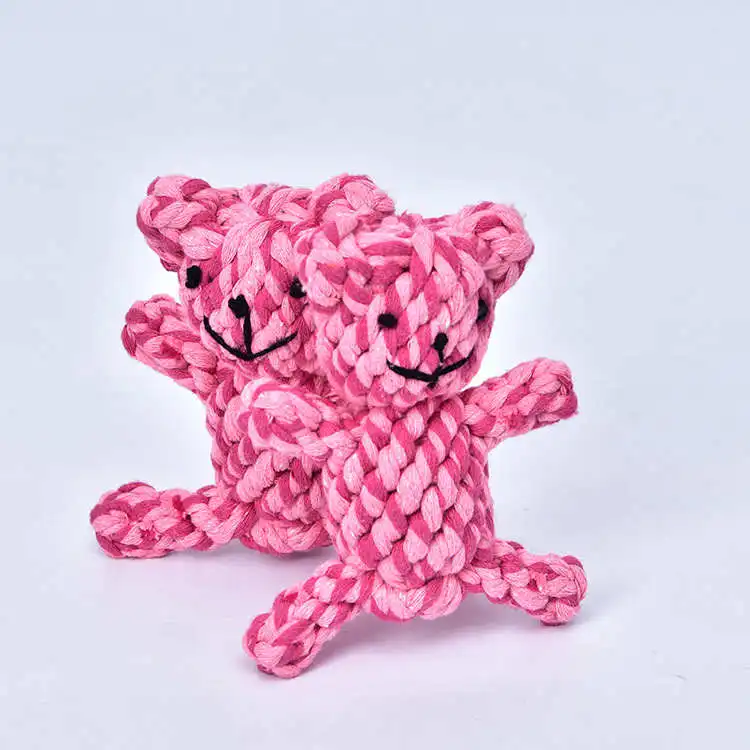 Wholesale Dog Cat Handmade Bear Knitting Rope Knot Toy Pet Self Entertaining Teeth Cleaning Grinding Toy Pet Chewing Bear Toys
Wholesale Dog Cat Handmade Bear Knitting Rope Knot Toy Pet Self Entertaining Teeth Cleaning Grinding Toy Pet Chewing Bear Toys