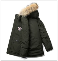 

Outdoor wear canada style wholesale winter quilted goose down coat fur hood thick men down jacket goose