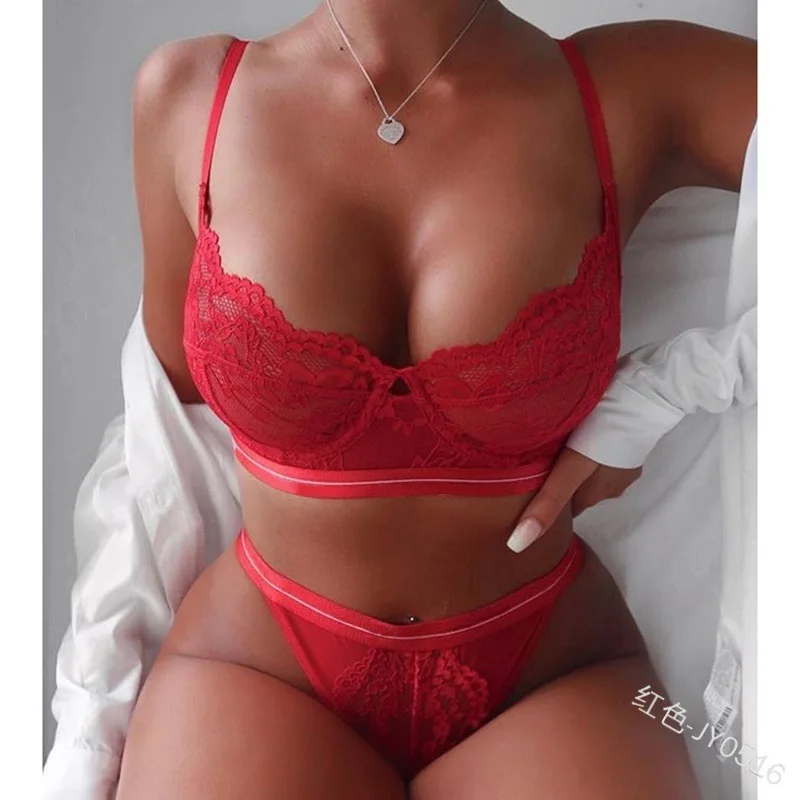 2021 New Style Stitching Women'S Underwear Sexy Lace Bra And Panty Set, Pink/yellow/red/green/blue
2021 New Style Stitching Women'S Underwear Sexy Lace Bra And Panty Set, Pink/yellow/red/green/blue