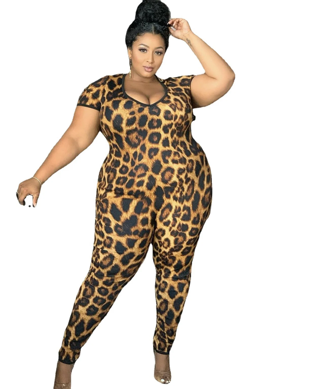 B64282A 2021 new summer short sleeve leopard print directly sale plus size jumpsuit
B64282A 2021 new summer short sleeve leopard print directly sale plus size jumpsuit