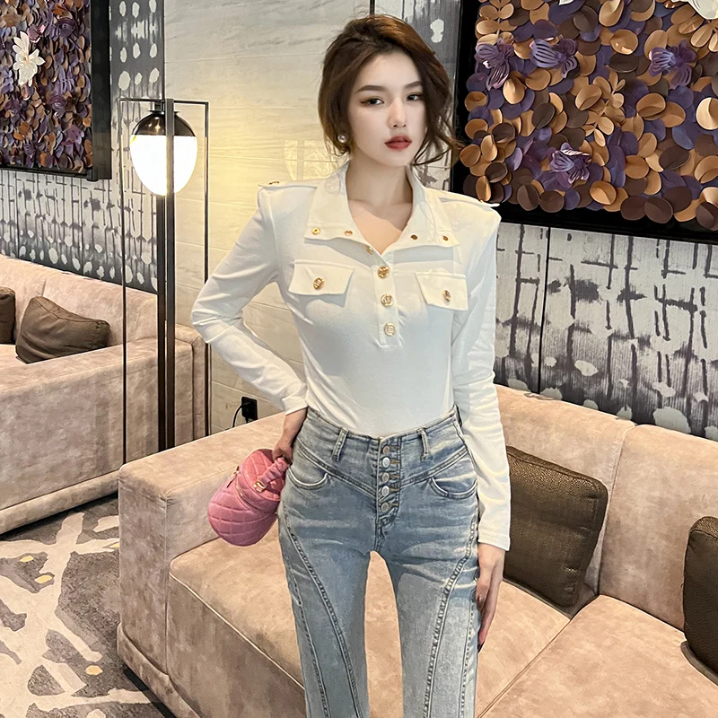 ZYHT 6114 Hot Sale Button Up Tops Para Mujeres Korean Design Cotton Long Sleeve T Shirt Tops for Women
ZYHT 6114 Hot Sale Button Up Tops Para Mujeres Korean Design Cotton Long Sleeve T Shirt Tops for Women