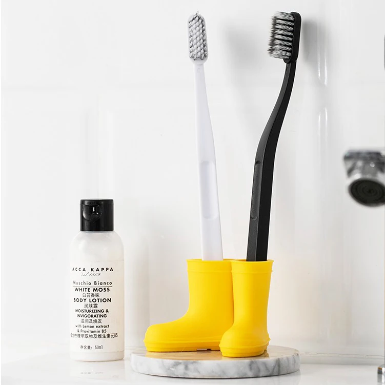 Kawaii Rain Boots Shaped Mini 2 in 1 Bath Room Stand Type Silicone Kids Toothbrush Holder, Picture showed
Kawaii Rain Boots Shaped Mini 2 in 1 Bath Room Stand Type Silicone Kids Toothbrush Holder, Picture showed