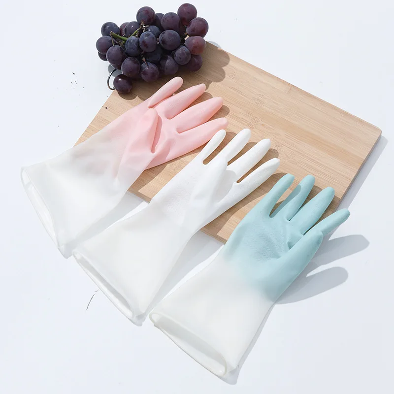 Two color household washing gloves fairy PVC plastic steel gloves kitchen cleaning gloves, White
Two color household washing gloves fairy PVC plastic steel gloves kitchen cleaning gloves, White