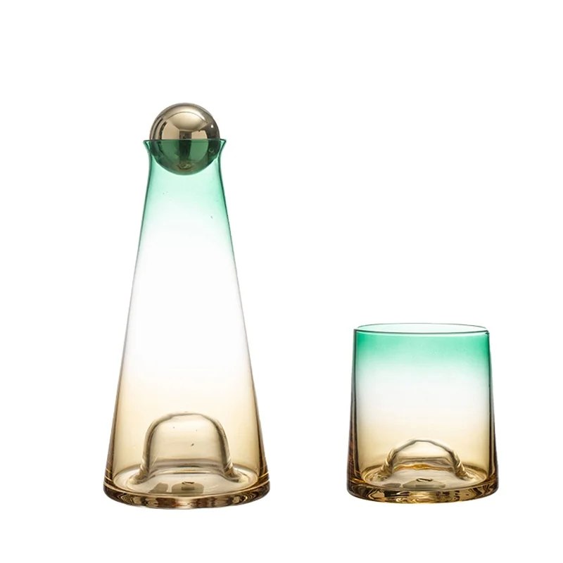 Mikenda large capacity gradual change glass pot light luxury juice bottle household cold water pot set
Mikenda large capacity gradual change glass pot light luxury juice bottle household cold water pot set