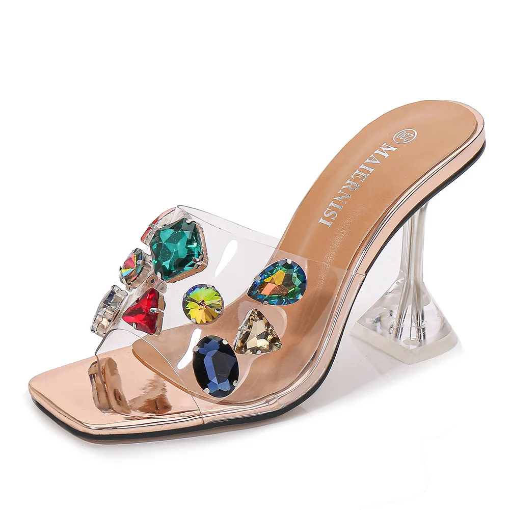 2022 plus size Crystal transparent clear glass sandals block heels other women heeled sandals, Black,silver,gold
2022 plus size Crystal transparent clear glass sandals block heels other women heeled sandals, Black,silver,gold