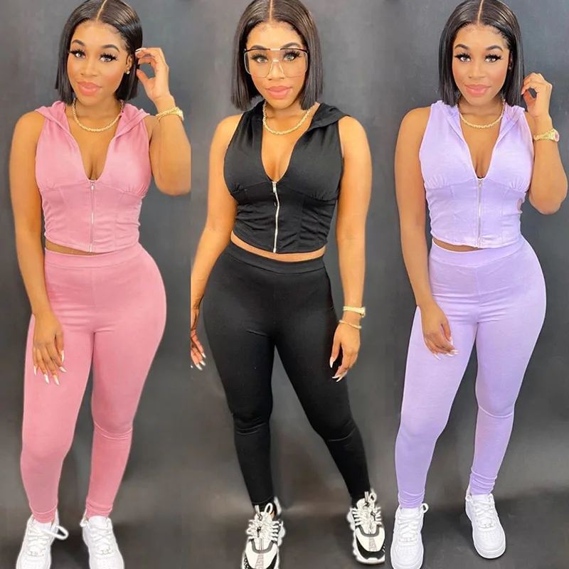 Womens Casual Two Pieces Outfits Sets Hooded Zipper Crop Top V-Neck TieLong Pants Clothing Summer 2020 Fashion, Picture
Womens Casual Two Pieces Outfits Sets Hooded Zipper Crop Top V-Neck TieLong Pants Clothing Summer 2020 Fashion, Picture