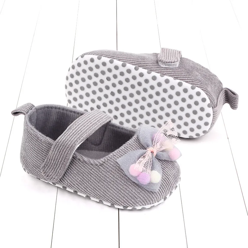 Hot Sale Spring&Autumn Lace Bow Design Soft Sole Baby Dress Shoes Toddler Baby Girl Shoes manufacture