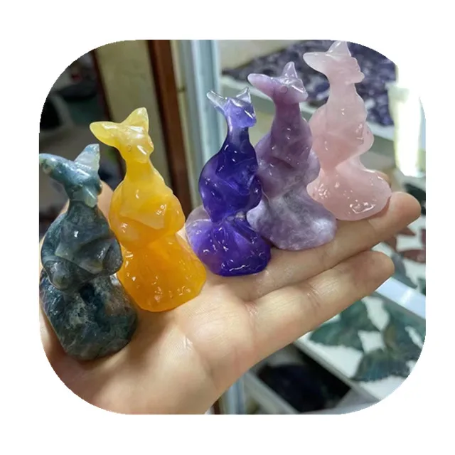 Wholesale crystal Healing Energy stone Carved crystal crafts mix crystal kangaroo for home decoration
Wholesale crystal Healing Energy stone Carved crystal crafts mix crystal kangaroo for home decoration
